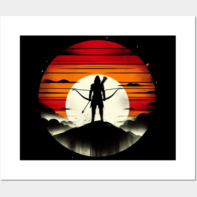 Minimalistic Free Archer Sunset Circle Wall Art by Miami Neon Designs